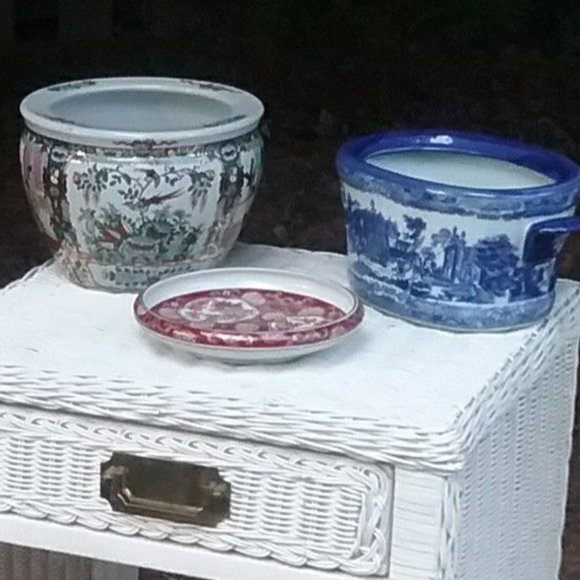 Vtg GOLD IMARI Japan Hand Painted Red Rust Gold White Shallow Asian Bowl Dish - Picture 4 of 5